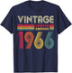 Vintage 1966 60th Birthday Gift Men Women 60 Years Old T-Shirt - T-Shirt | Navy