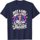 Just a Girl who Loves Music and Theater T-Shirt - T-Shirt | Navy