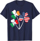 Irish Italian American Flag Ireland Italy St Patrick's Day T-Shirt - T-Shirt | Navy