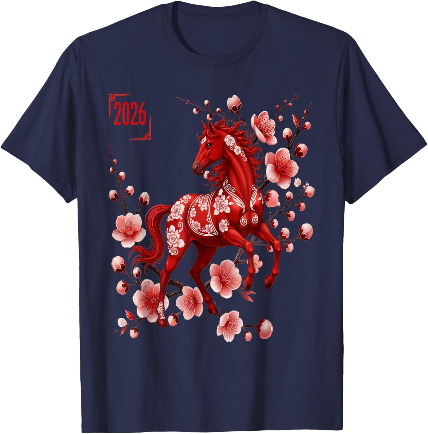 Chinese New Year 2026 Year of The Horse T-Shirt - T-Shirt | Navy