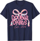 Coquette Pink Bow Ten Double Digits 10th Birthday Est 2016 T-Shirt - T-Shirt | Navy