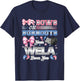 Burnouts or Bows Wela Loves You Gender Reveal Party T-Shirt - T-Shirt | Navy
