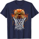 Basketball Coquette Bow Cute Basketball Player T-Shirt - T-Shirt | Navy