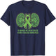 in March We Wear Green Kidney Disease Awareness Shamrock T-Shirt - T-Shirt | Navy