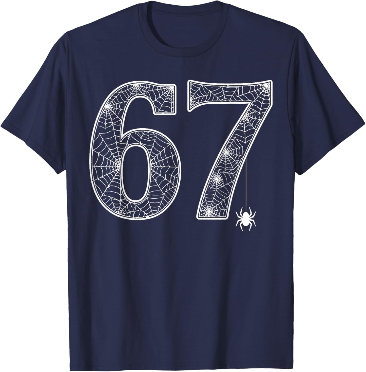 Six Seven Meme 6 7 Funny Spider Spooky Halloween Costume T-Shirt - T-Shirt | Navy