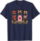 Retro African Wild Dog Cute Valentine T-Shirt - T-Shirt | Navy