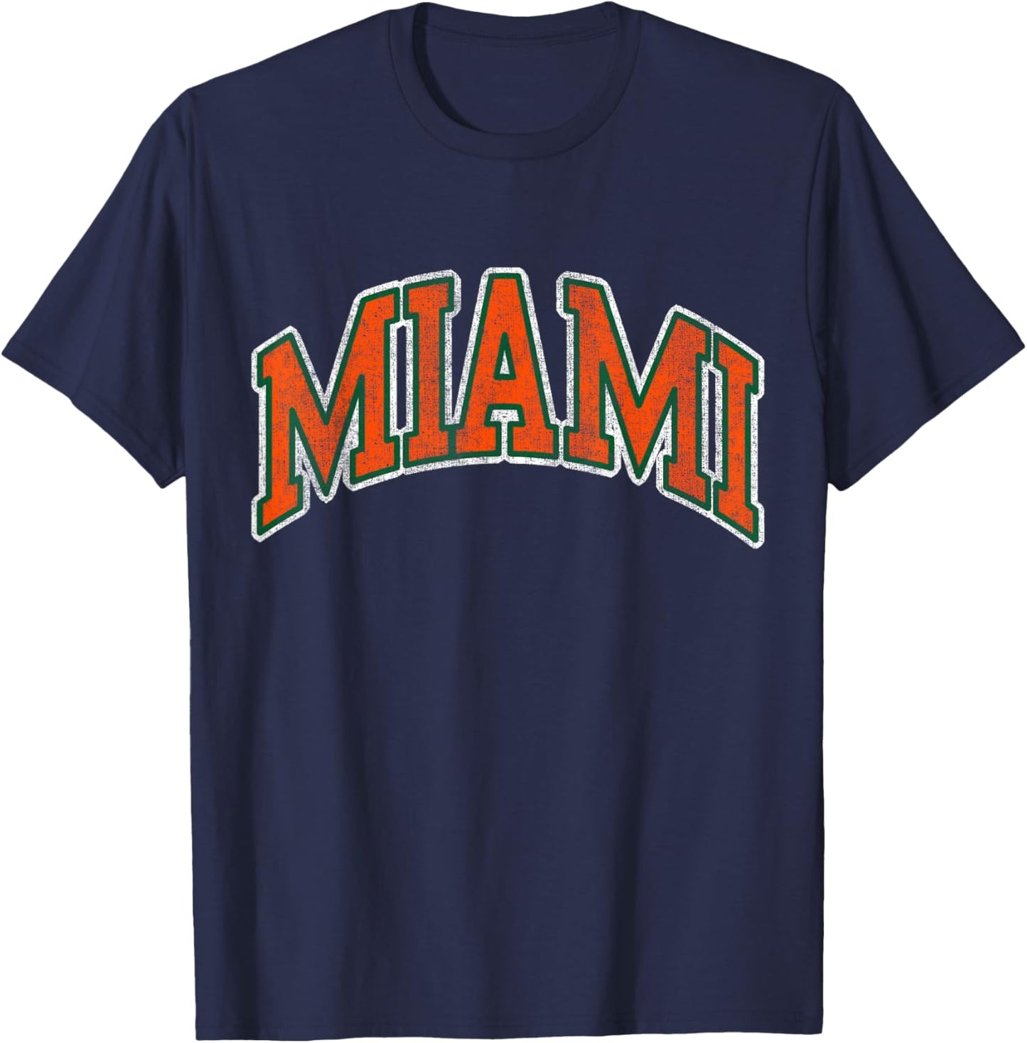 Miami Florida FL Vintage Athletic Sports Souvenir Men Women T-Shirt - T-Shirt | Navy
