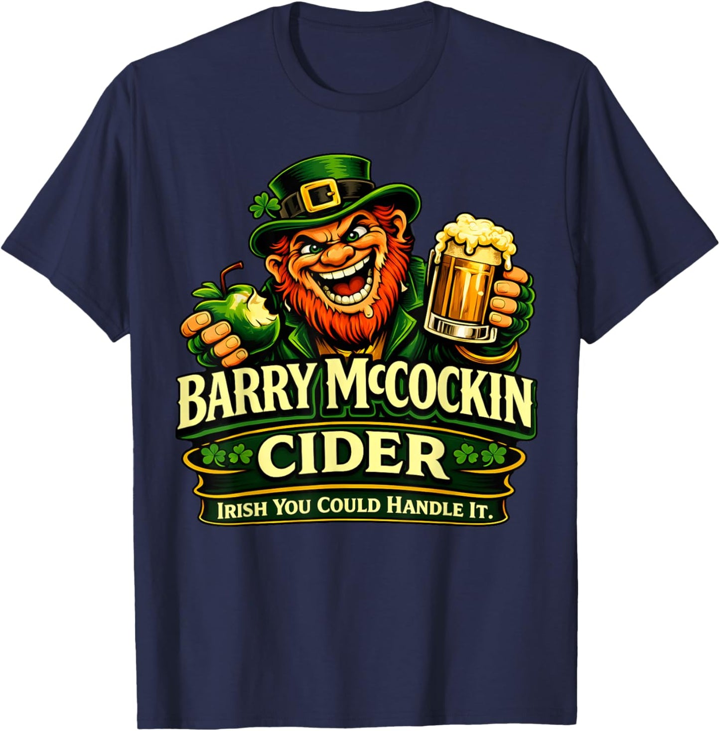 Barry McCockiner McConconner Irish Pub Funny Saint Patrick’s T-Shirt - T-Shirt | Navy