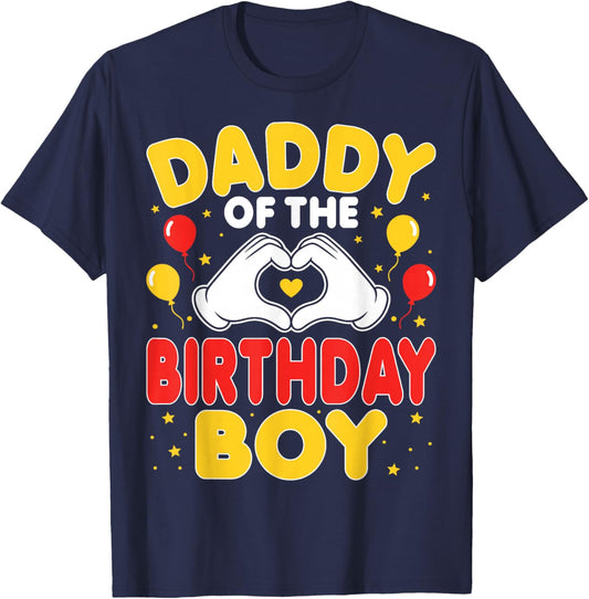 Daddy of The Birthday Boy - Birthday Party Dad T-Shirt - T-Shirt | Navy