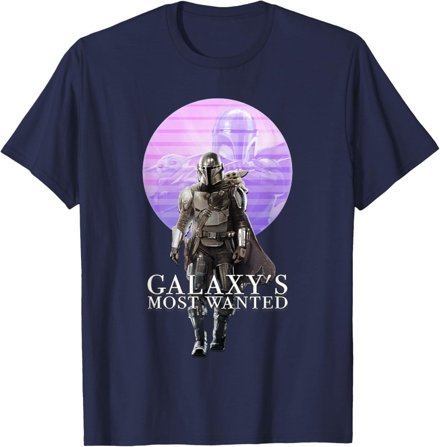 Star Wars The Mandalorian and Grogu Galaxy's Most Wanted Duo T-Shirt - T-Shirt | Navy