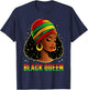 Black Queen Black Woman Black History Month African Pride T-Shirt - T-Shirt | Navy