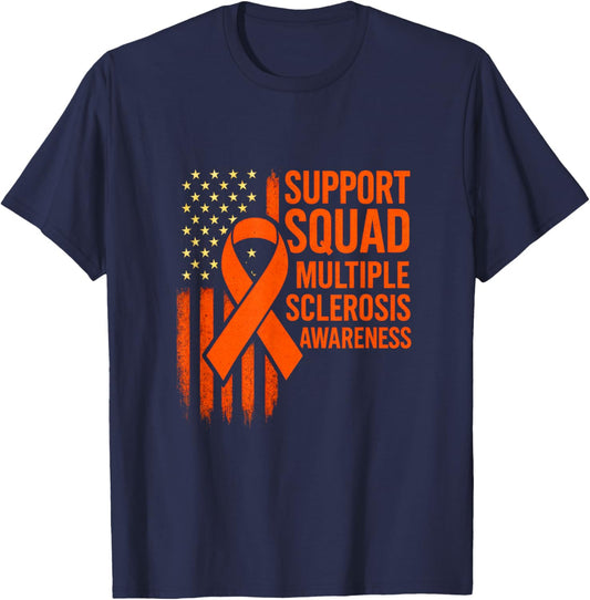 Support Squad Multiple Sclerosis - Awareness Solidarity T-Shirt - T-Shirt | Navy