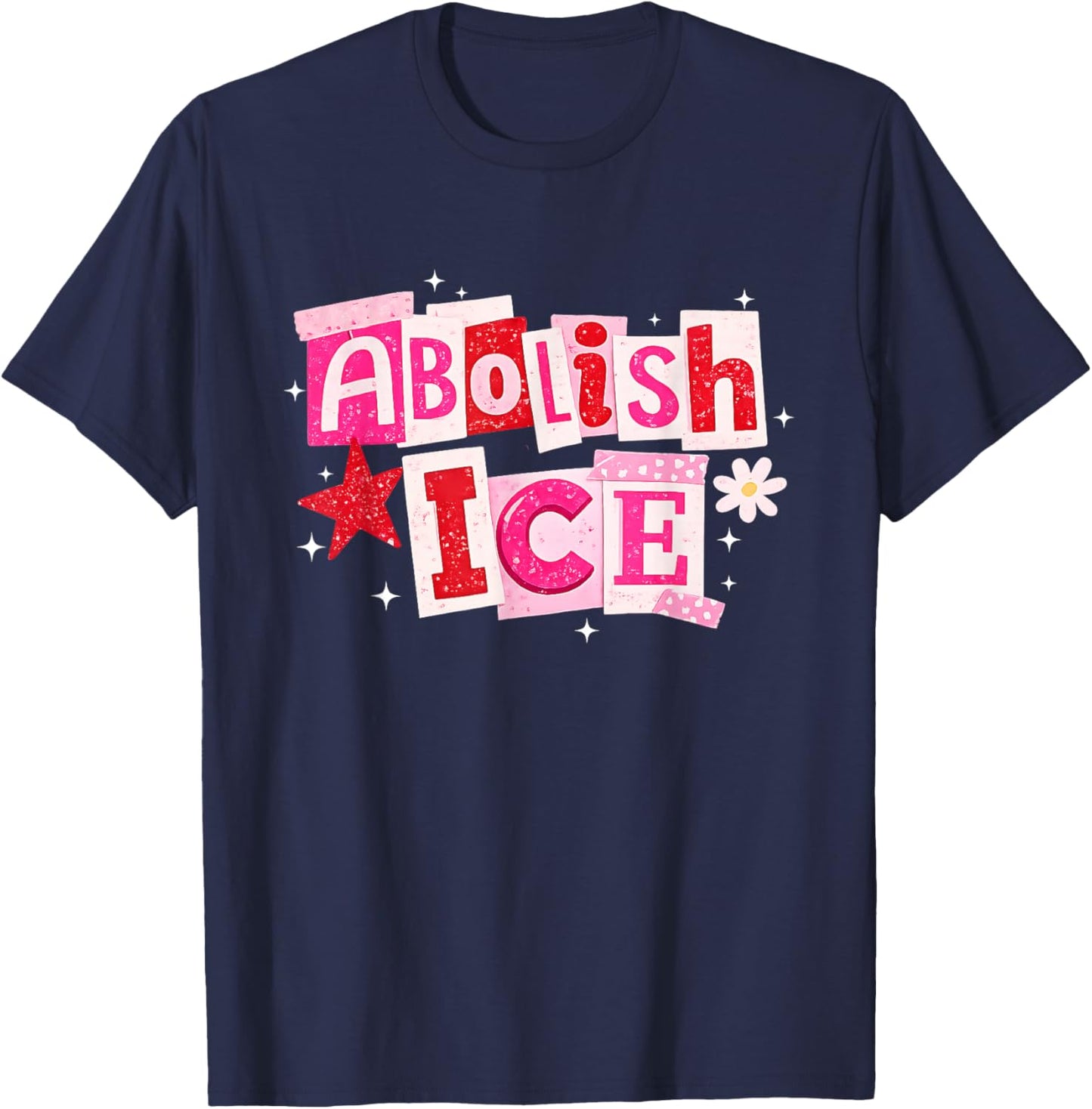 Abolish ICE, Valentine Funny T-Shirt - T-Shirt | Navy