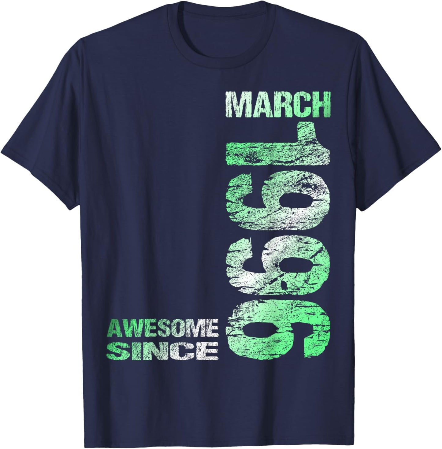 Awesome Since March 1996 30th Birthday T-Shirt - T-Shirt | Navy