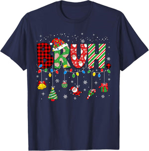 Bruh Meme Funny Saying Bro Greeting Teens Boys Men Christmas T-Shirt - T-Shirt | Navy