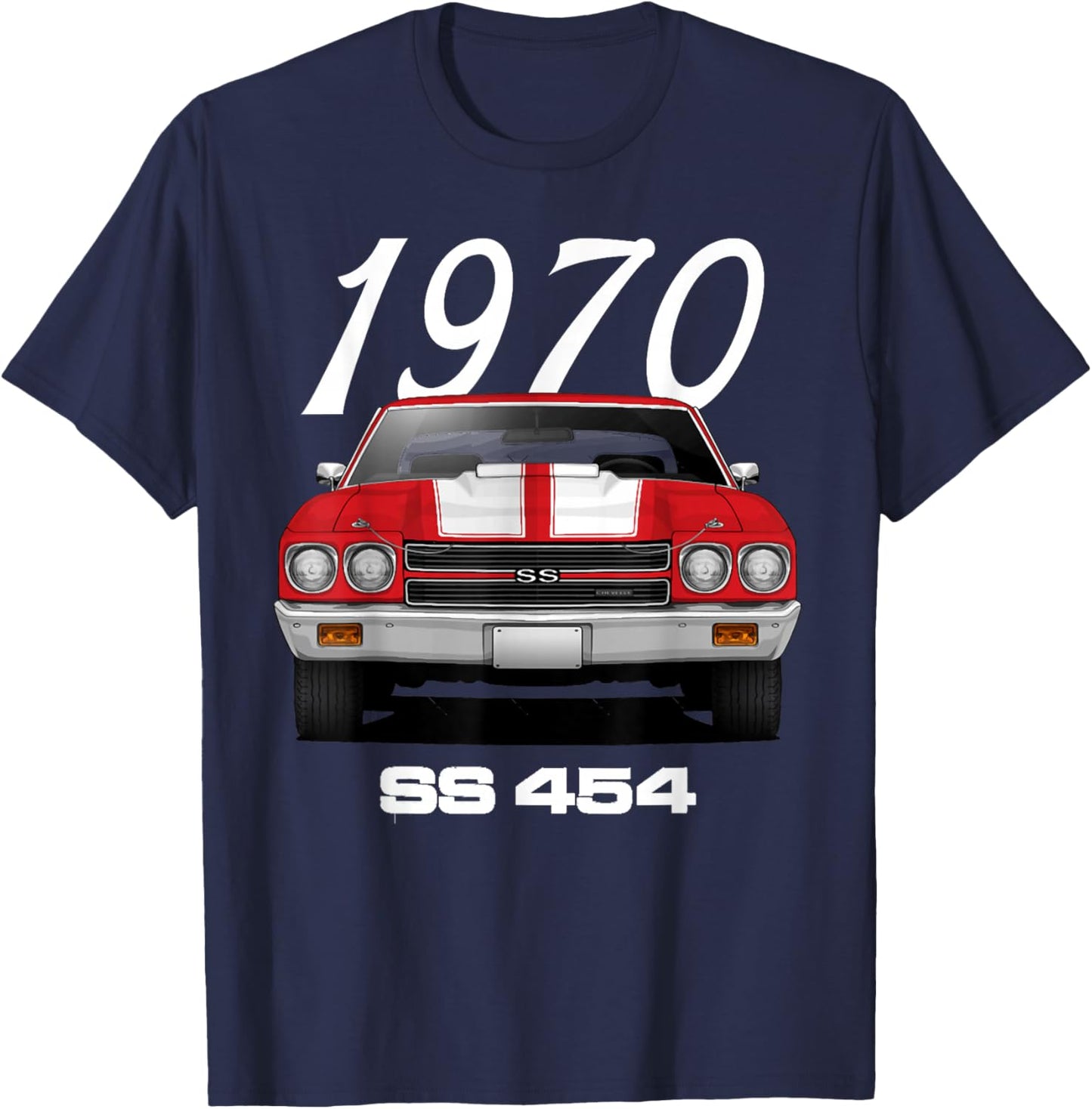 Vintage 1970 Chevelle 70 Classic American Muscle Car Hot Rod T-Shirt - T-Shirt | Navy