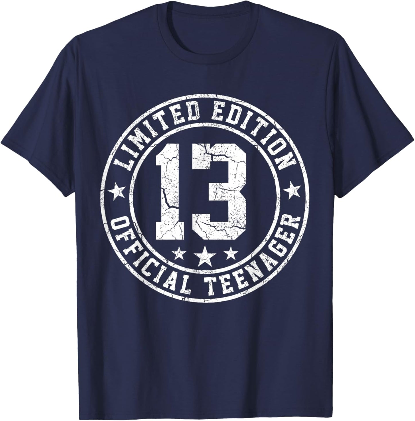 13th Bday Boys Official Teenager Limited Edition Birthday T-Shirt - T-Shirt | Navy
