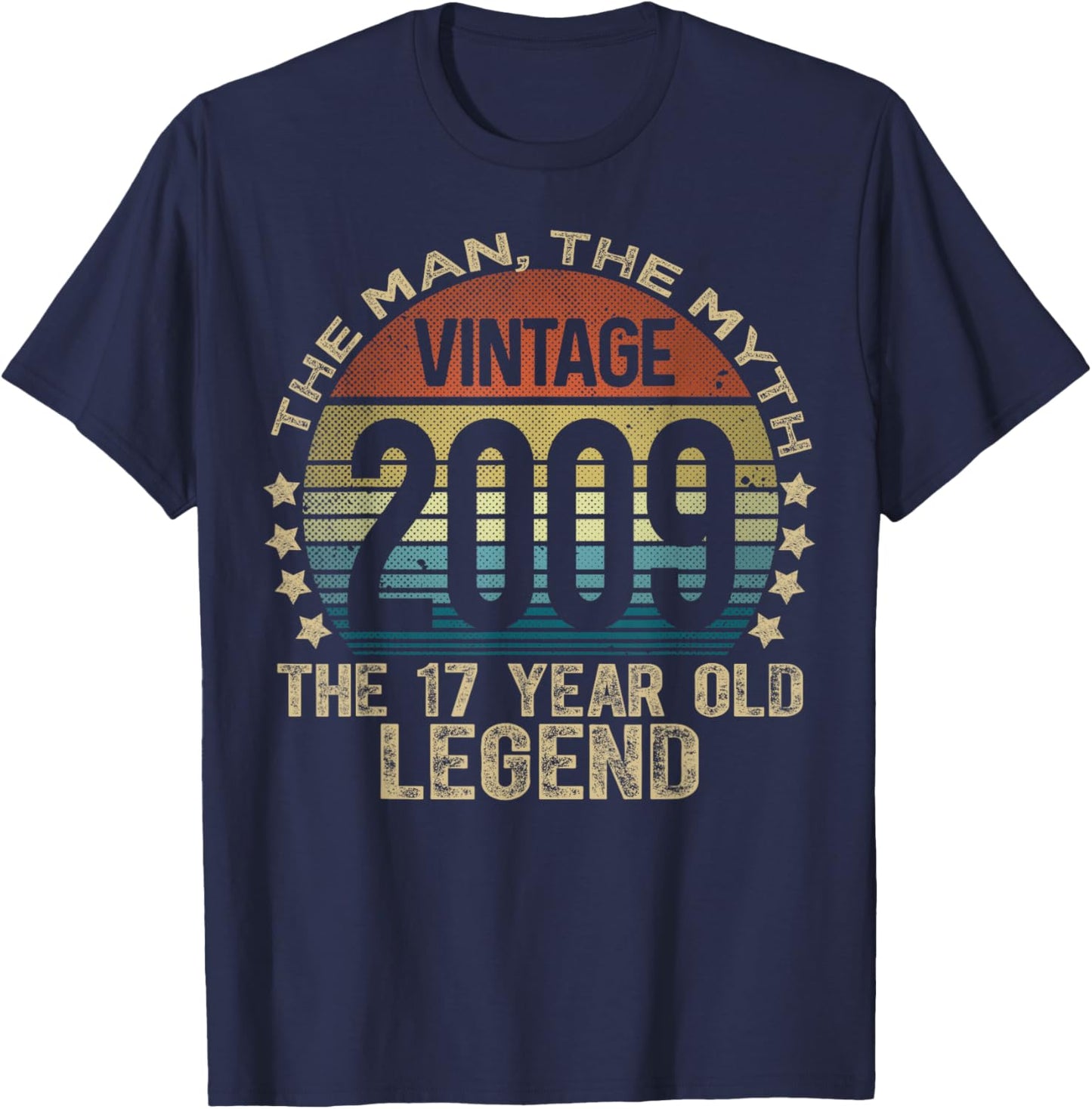 17 Year Old Gifts Vintage 2009 Limited Edition 17th Birthday T-Shirt - T-Shirt | Navy