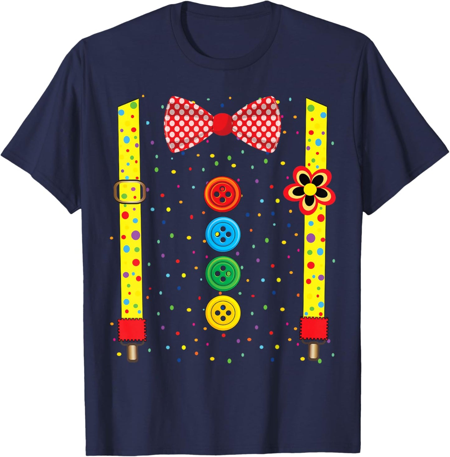 Carnival Clown Face Circus Costume Kids Men Women Carnivals T-Shirt - T-Shirt | Navy