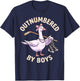 Funny Outnumbered By Boys Mothers Day Goose Mom T-Shirt - T-Shirt | Navy
