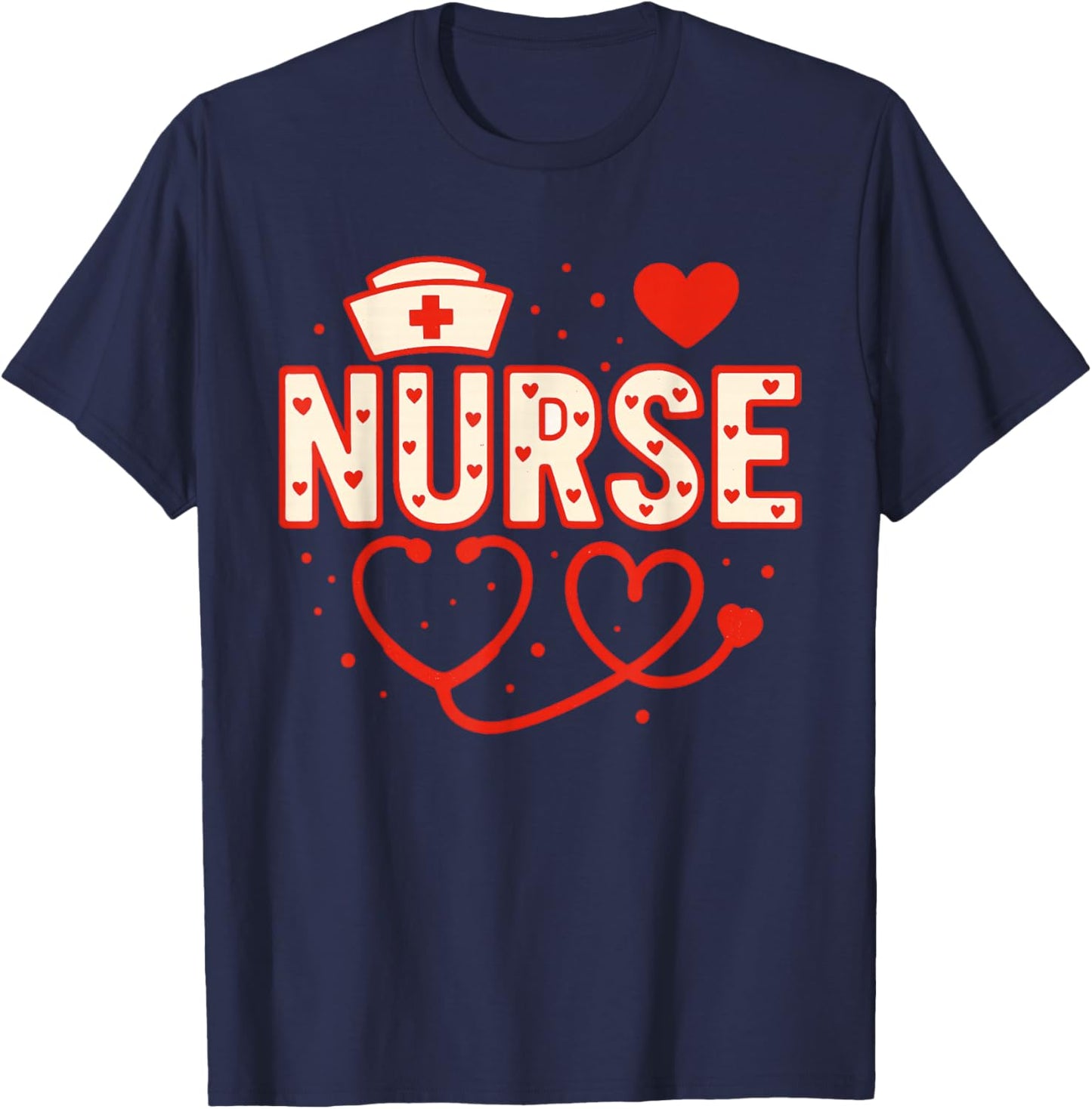 Nurse Valentines Day Valentine Scrub Top Women Scrubs Nicu T-Shirt - T-Shirt | Navy