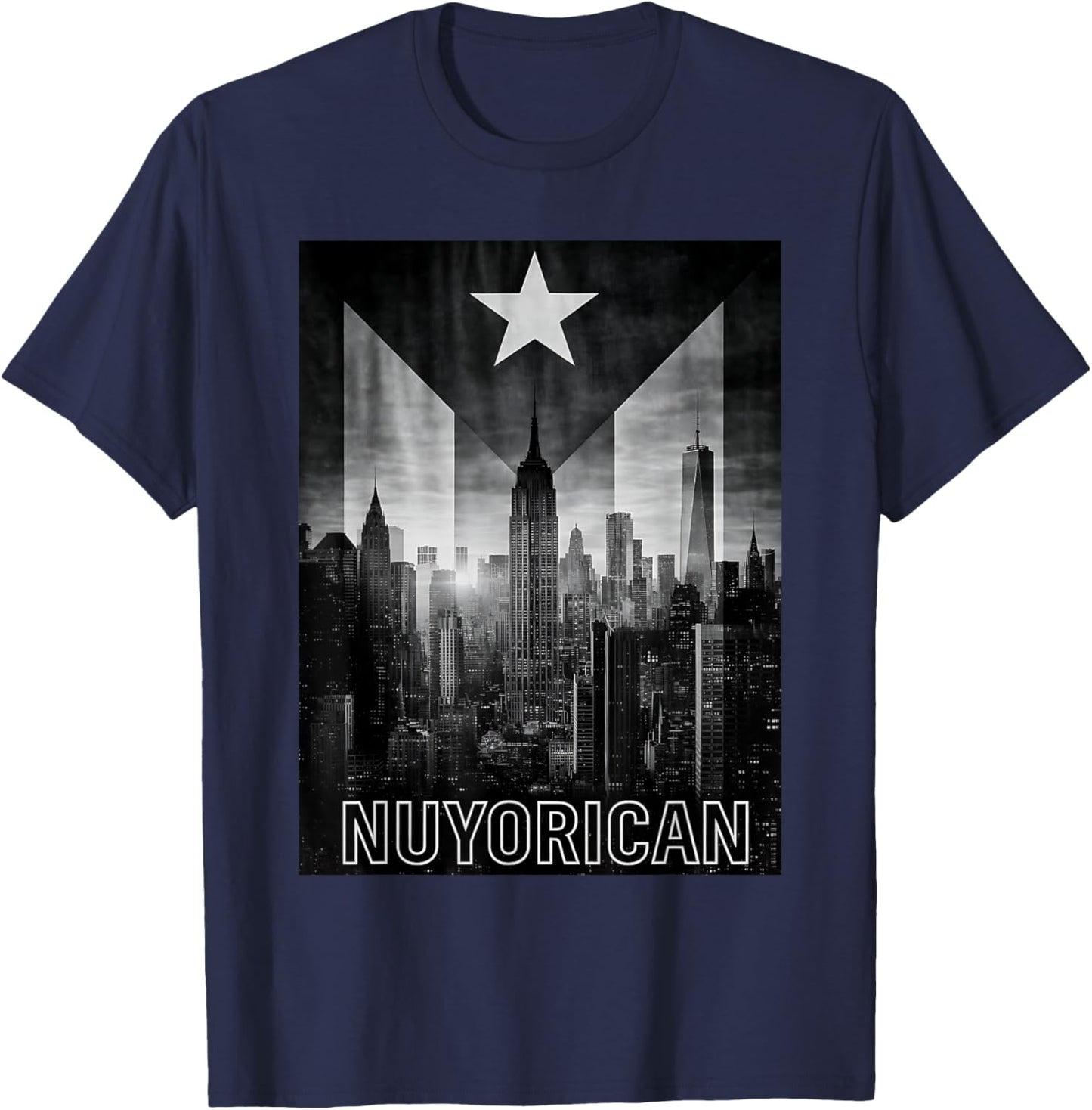 Puerto Rican NY Men Women Taino Flag Puerto Rico Nuyorican T-Shirt - T-Shirt | Navy