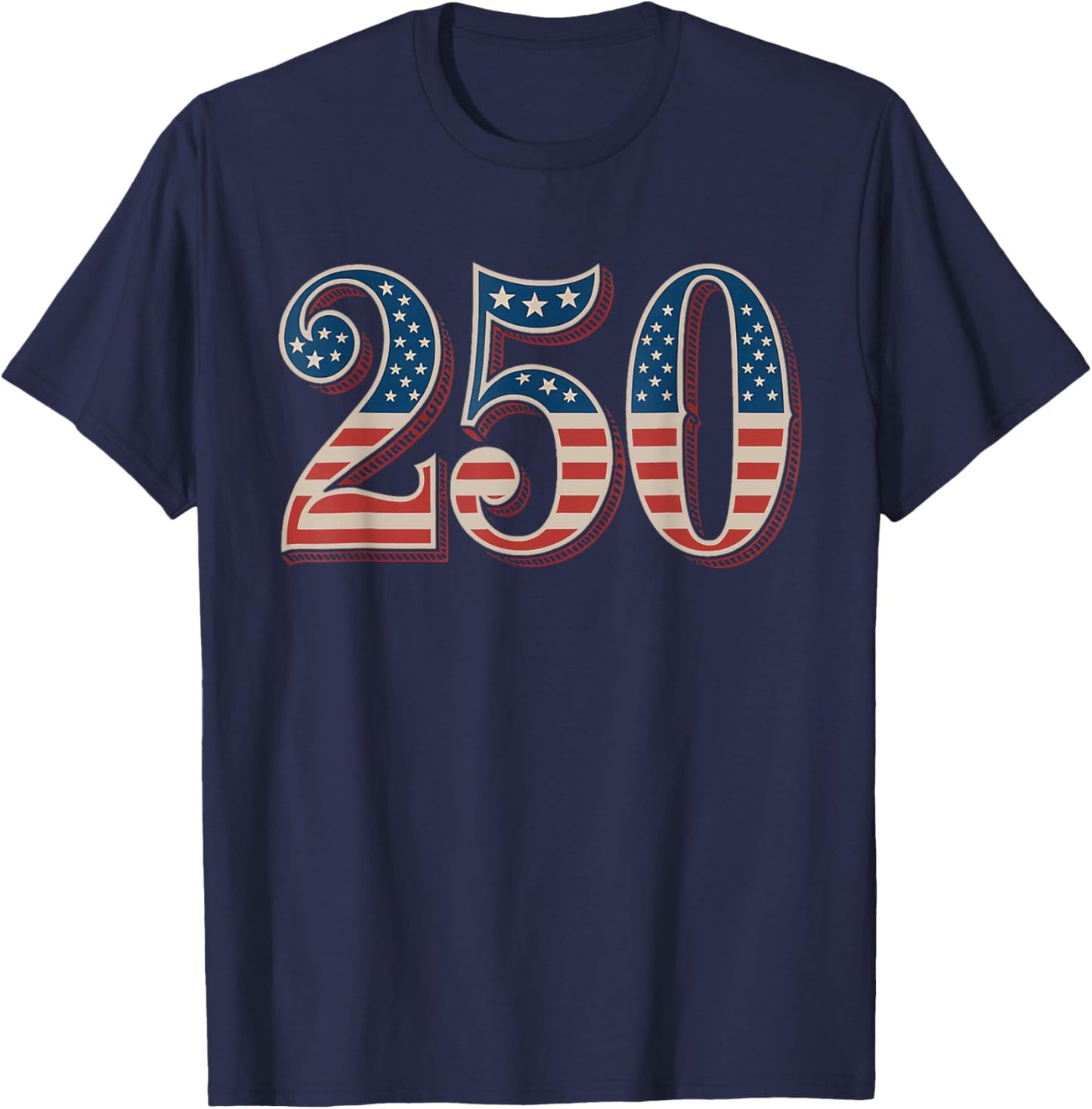 250 Years of Freedom Semiquincentennial 1776-2026 Patriot T-Shirt - T-Shirt | Navy
