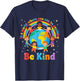 in A World Be Kind Positive Kids Choose Kindness T-Shirt - T-Shirt | Navy