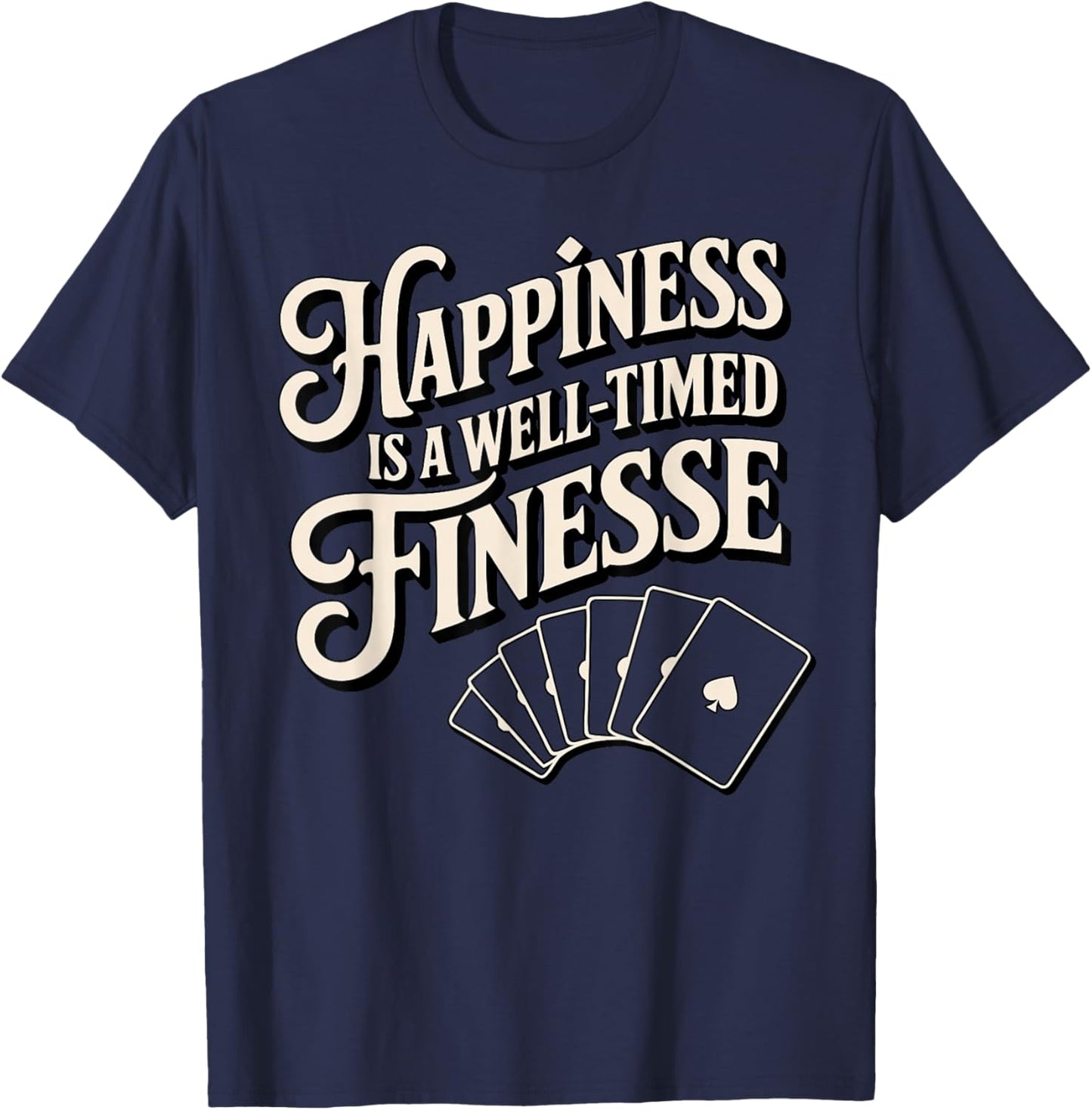 Bridge Player Finesse Contract Bridge T-Shirt - T-Shirt | Navy