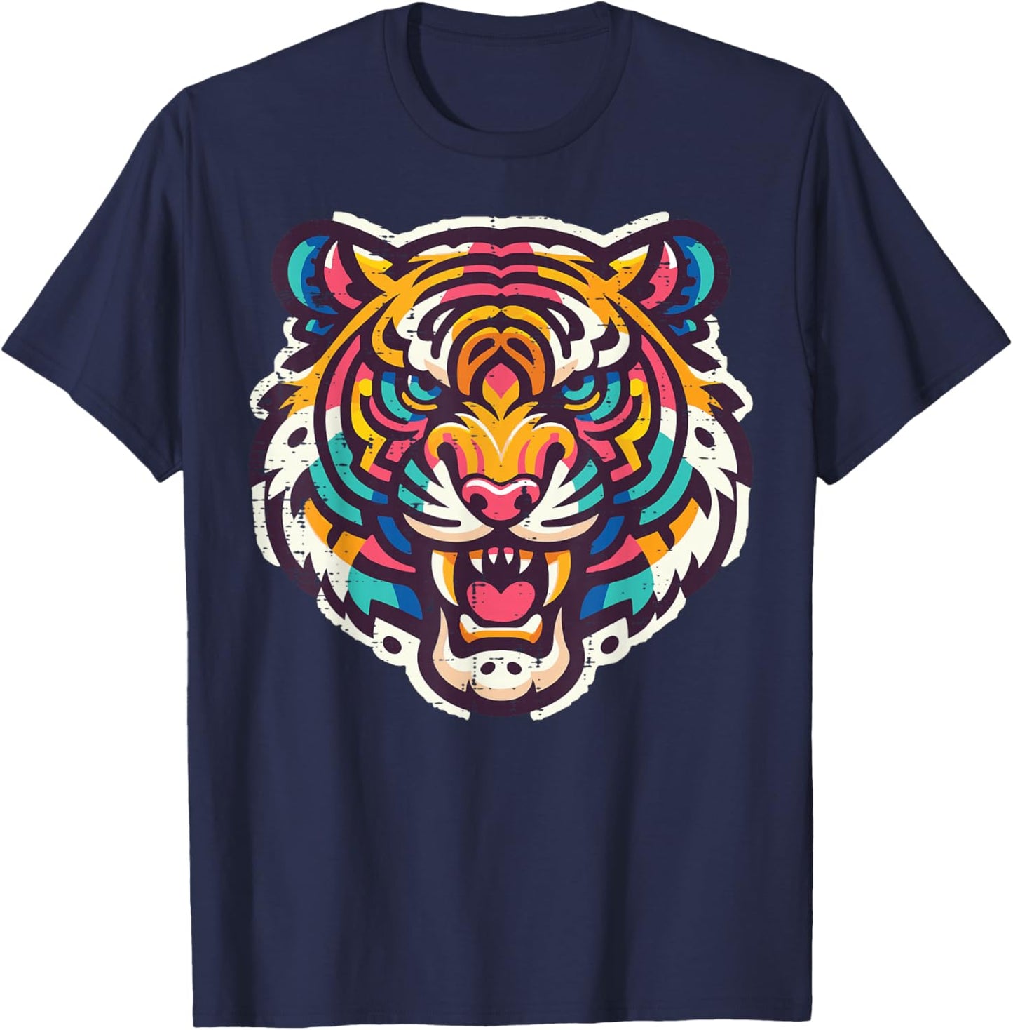Tiger Men Kids Women Boys Girls Youth Teen T-Shirt - T-Shirt | Navy