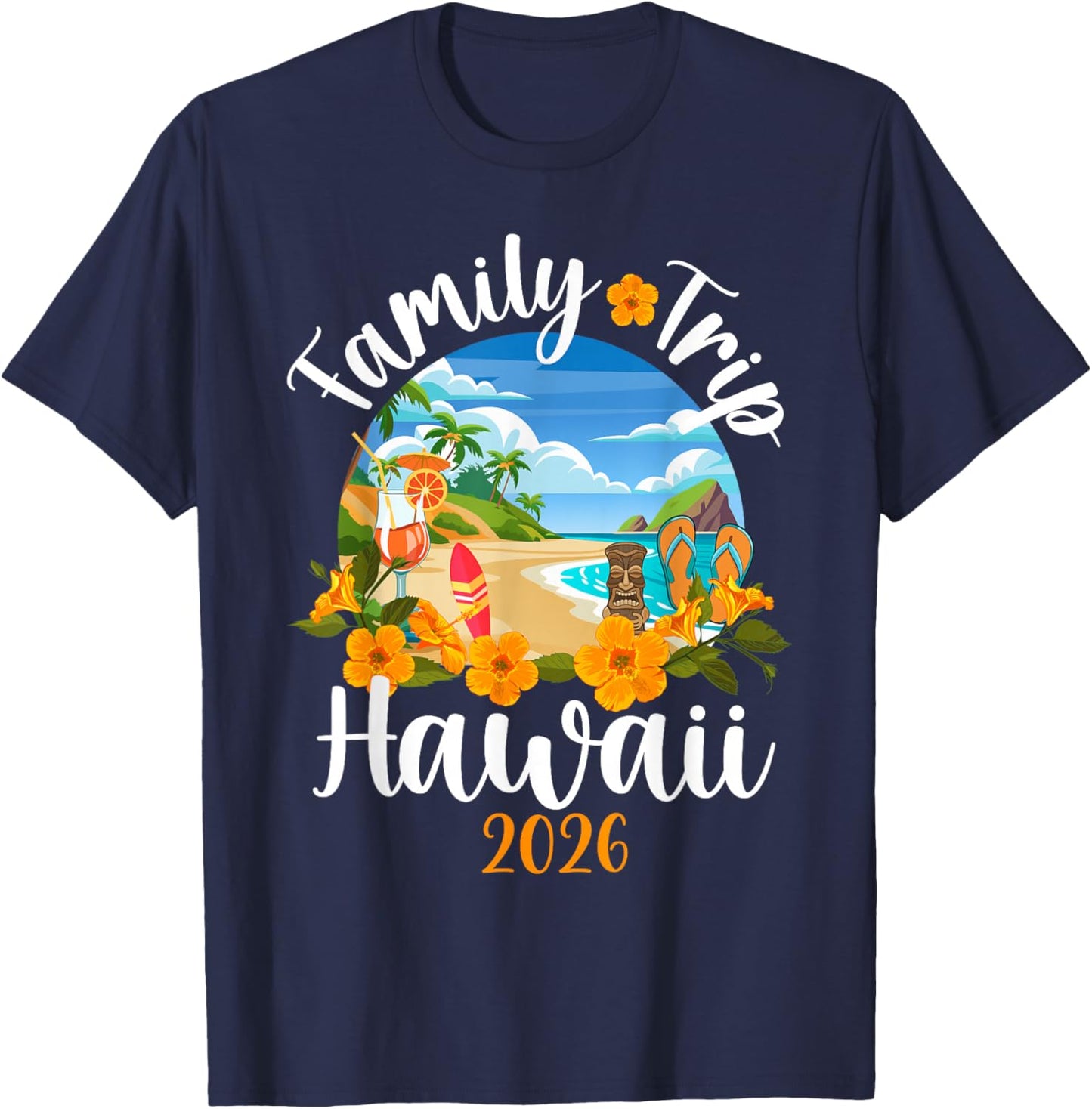 Hawaii Family Trip 2026 Family Vacation Family Trip Hawaii T-Shirt - T-Shirt | Navy