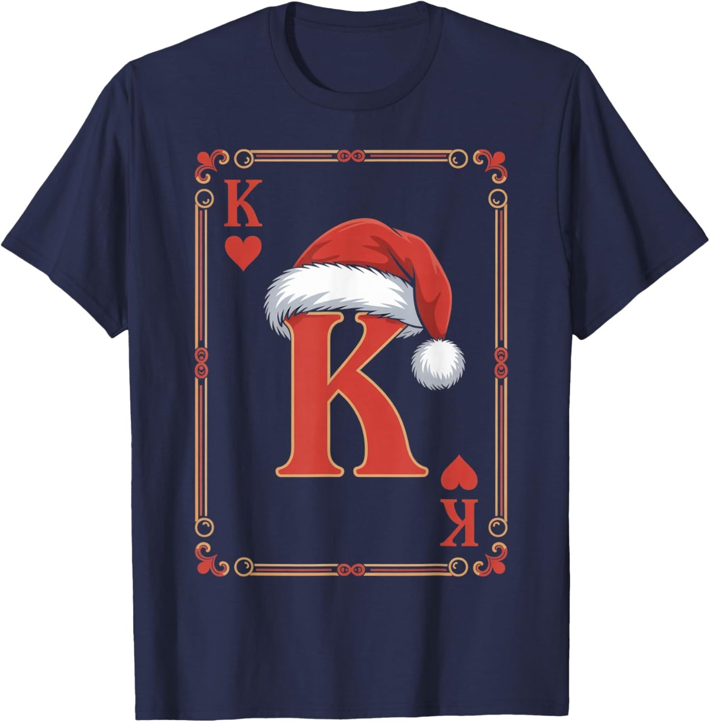 King of Hearts Christmas Costume Playing Cards King Hearts T-Shirt - T-Shirt | Navy