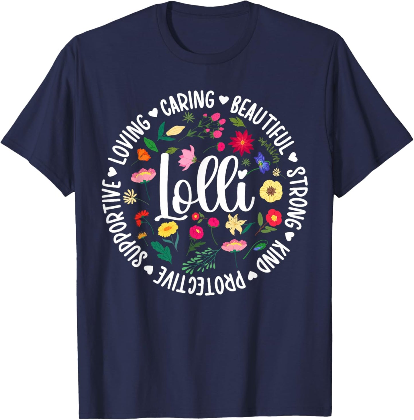 Lolli Appreciation Circle Lolli Grandma Lolli Grandmother T-Shirt - T-Shirt | Navy