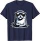 Seal with Sunglasses Sea Lion T-Shirt - T-Shirt | Navy