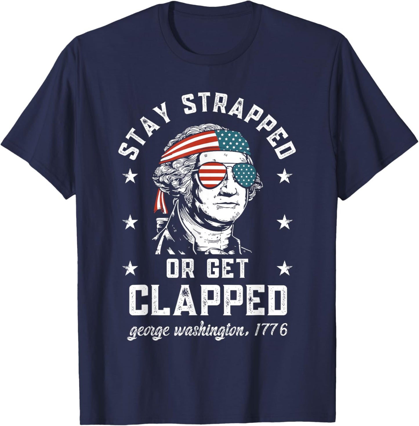 Patriotic Historical Figure USA Freedom Art T-Shirt - T-Shirt | Navy