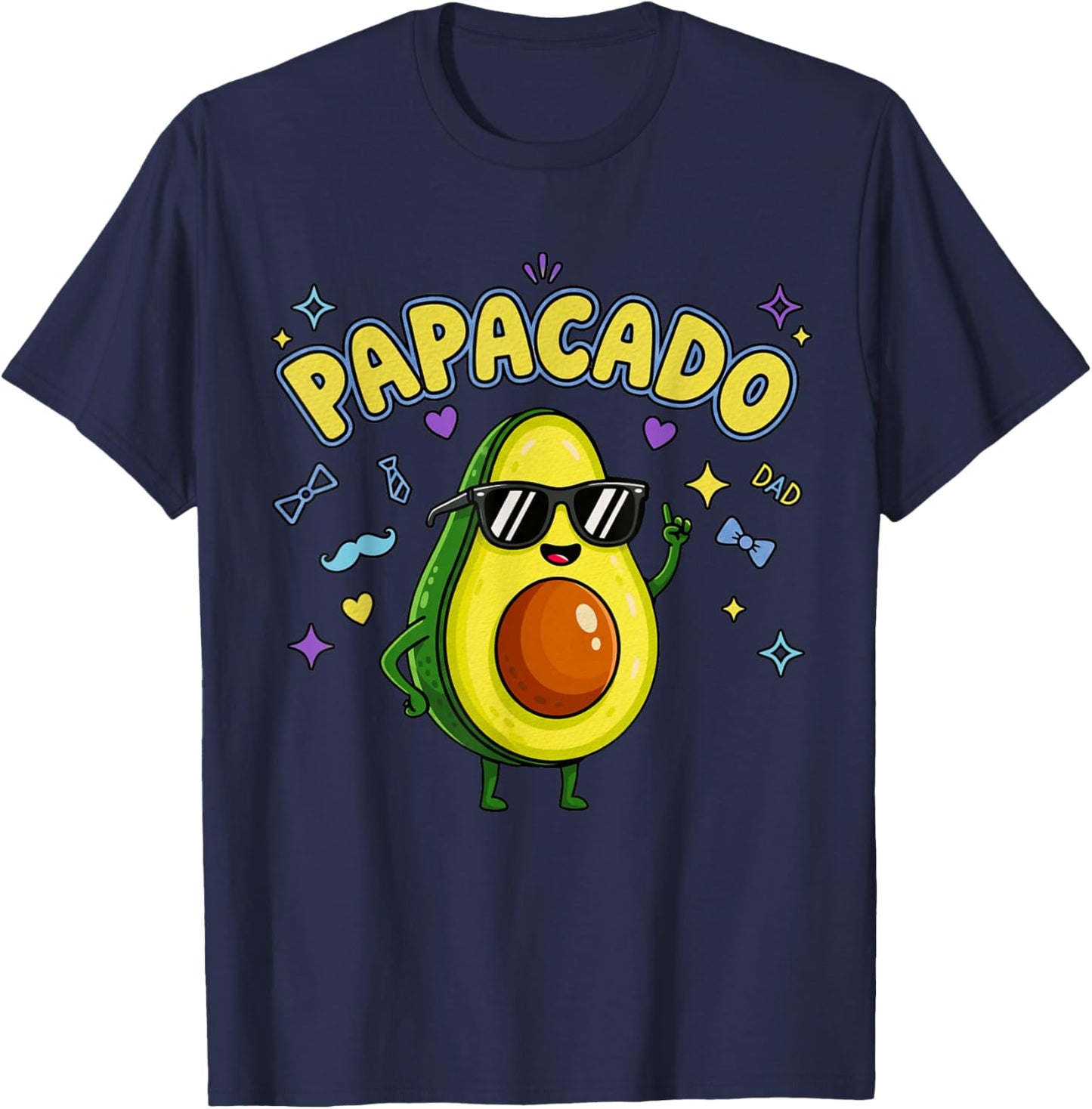Pregnancy Announcement Men Dad Funny Avocado Papacado T-Shirt - T-Shirt | Navy