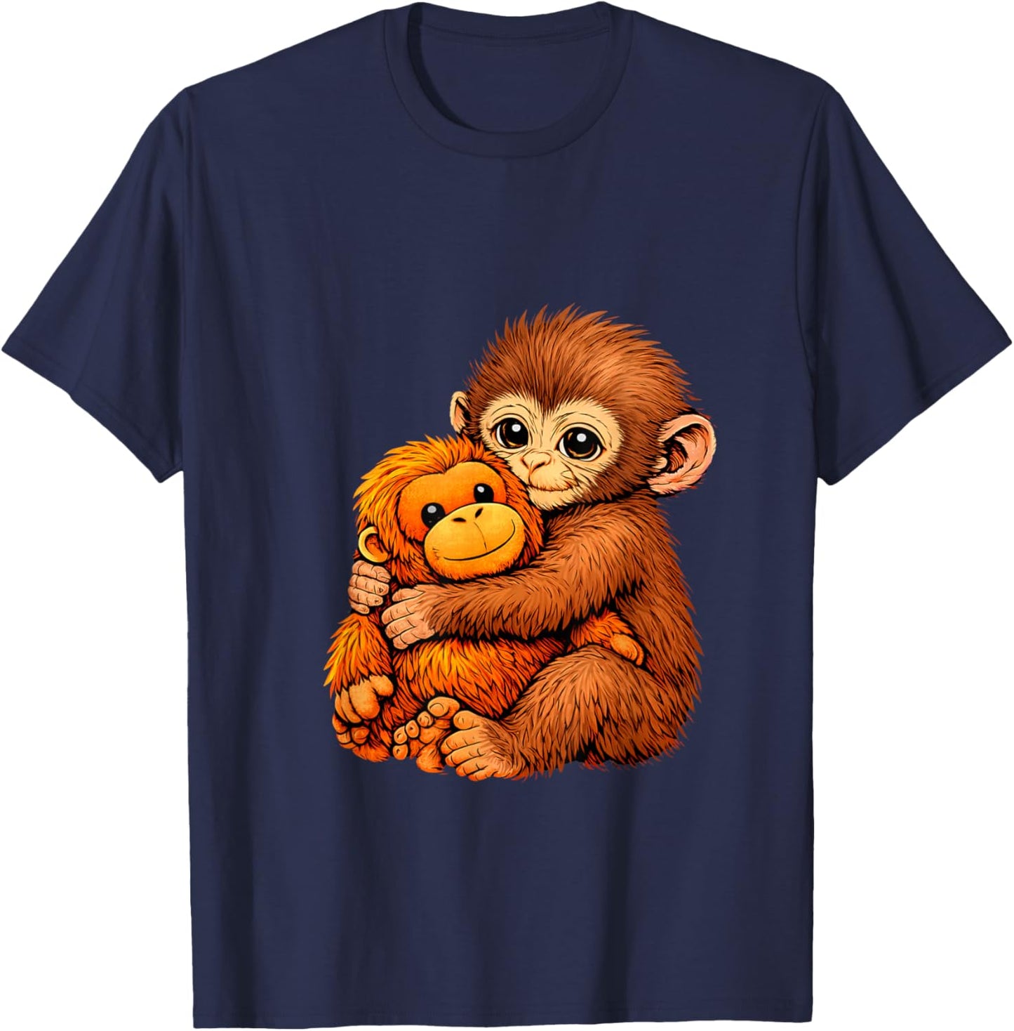 Punch Baby Monkey Funny Animal T-Shirt - T-Shirt | Navy