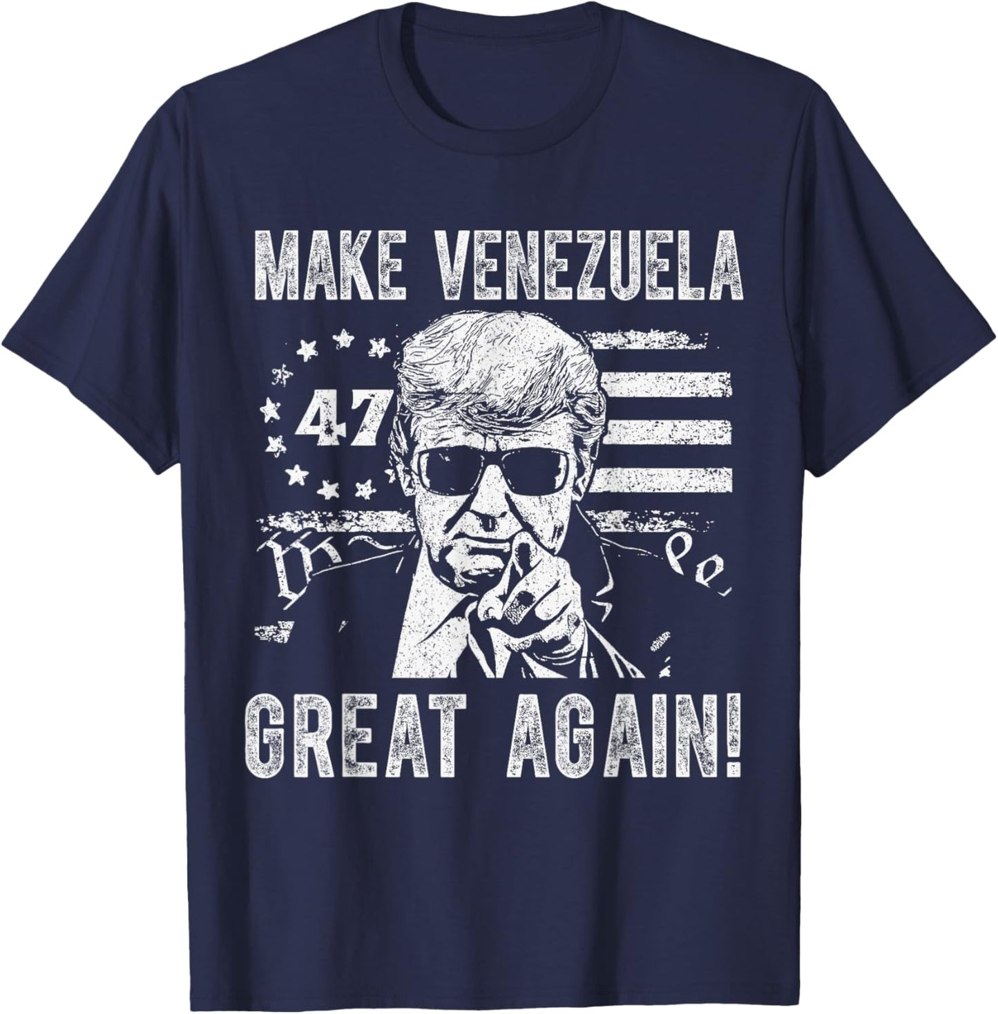 Trump Make Venezuela Great Again T-Shirt - T-Shirt | Navy