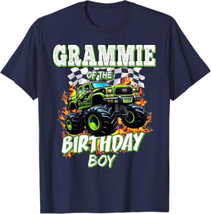 Grammie of The Birthday Boy Monster Truck Birthday Kids T-Shirt - T-Shirt | Navy