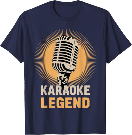 Funny Karaoke Art Women Singing Music Karaoke Lover T-Shirt - T-Shirt | Navy