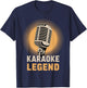 Funny Karaoke Art Women Singing Music Karaoke Lover T-Shirt - T-Shirt | Navy