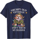Grumpy Old Veteran Military Family Don't Touch My Crayons T-Shirt - T-Shirt | Navy