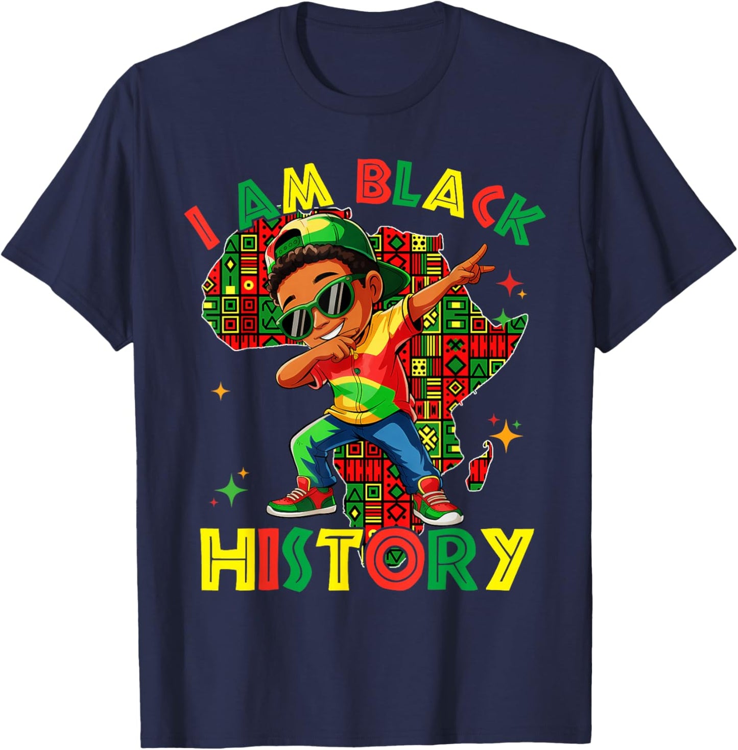 I'm Black History Month Shirt Boys Kids African American T-Shirt - T-Shirt | Navy