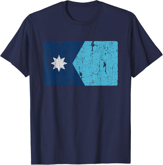 Vintage Minnesota Flag MN Souvenir T-Shirt - T-Shirt | Navy