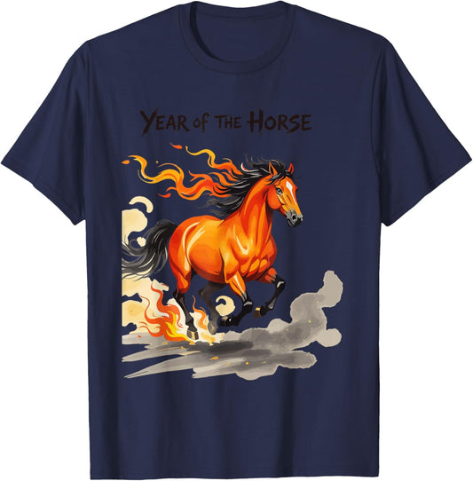 Year of The Horse T-Shirt - T-Shirt | Navy