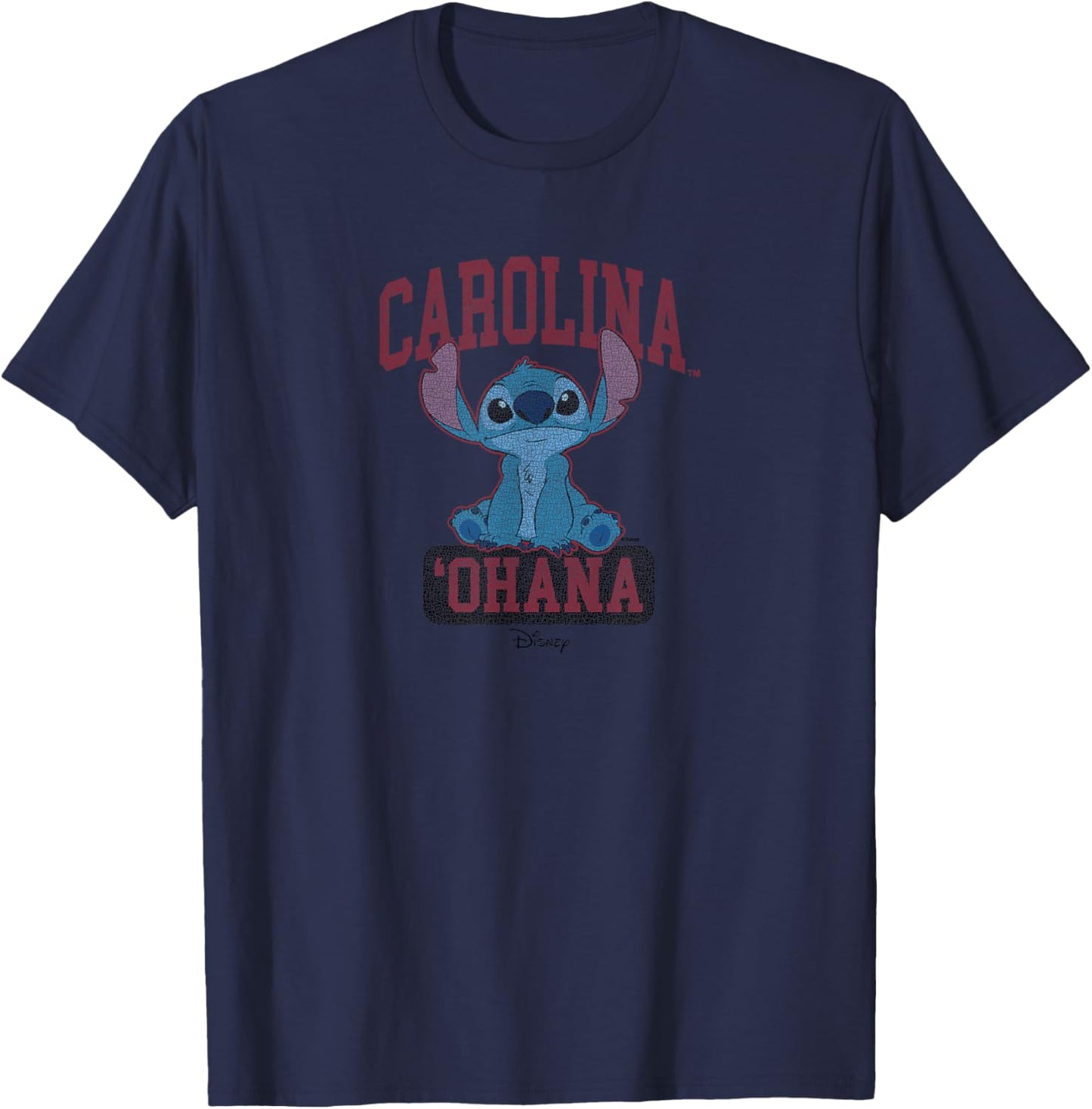 South Carolina Gamecocks Stitch Ohana Vintage T-Shirt - T-Shirt | Navy