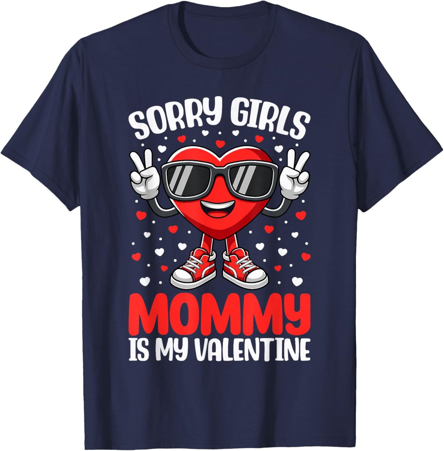 Mommy is My Valentine Boys Valentines Day Heart Toddler Kids T-Shirt - T-Shirt | Navy