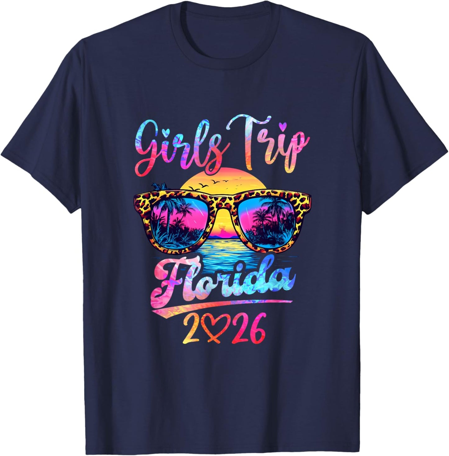 Girls Trip Florida 2026 Matching Summer Vacation Women T-Shirt - T-Shirt | Navy