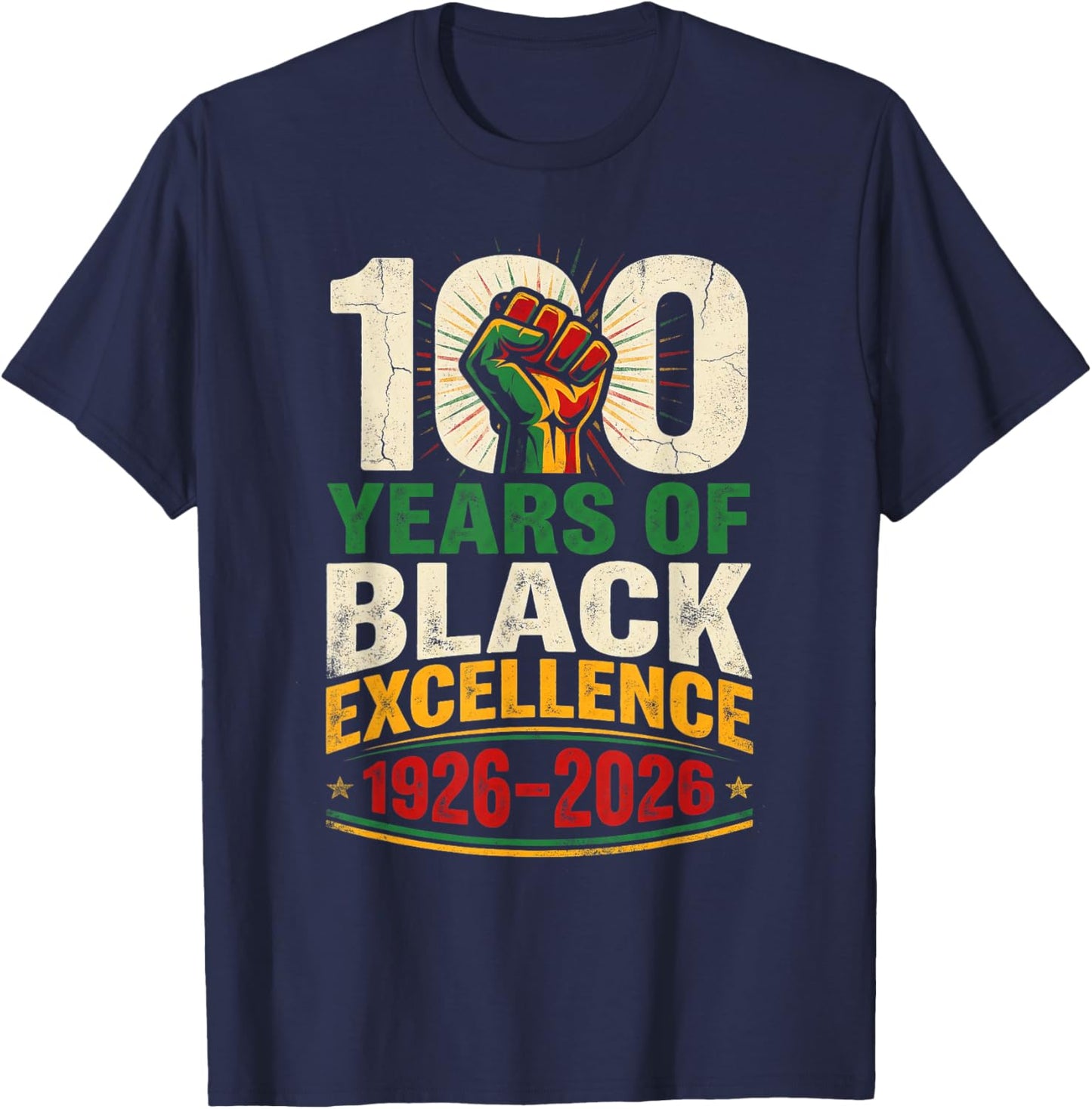 100 Years Black Excellence 1926–2026 Black History Month Kid T-Shirt - T-Shirt | Navy