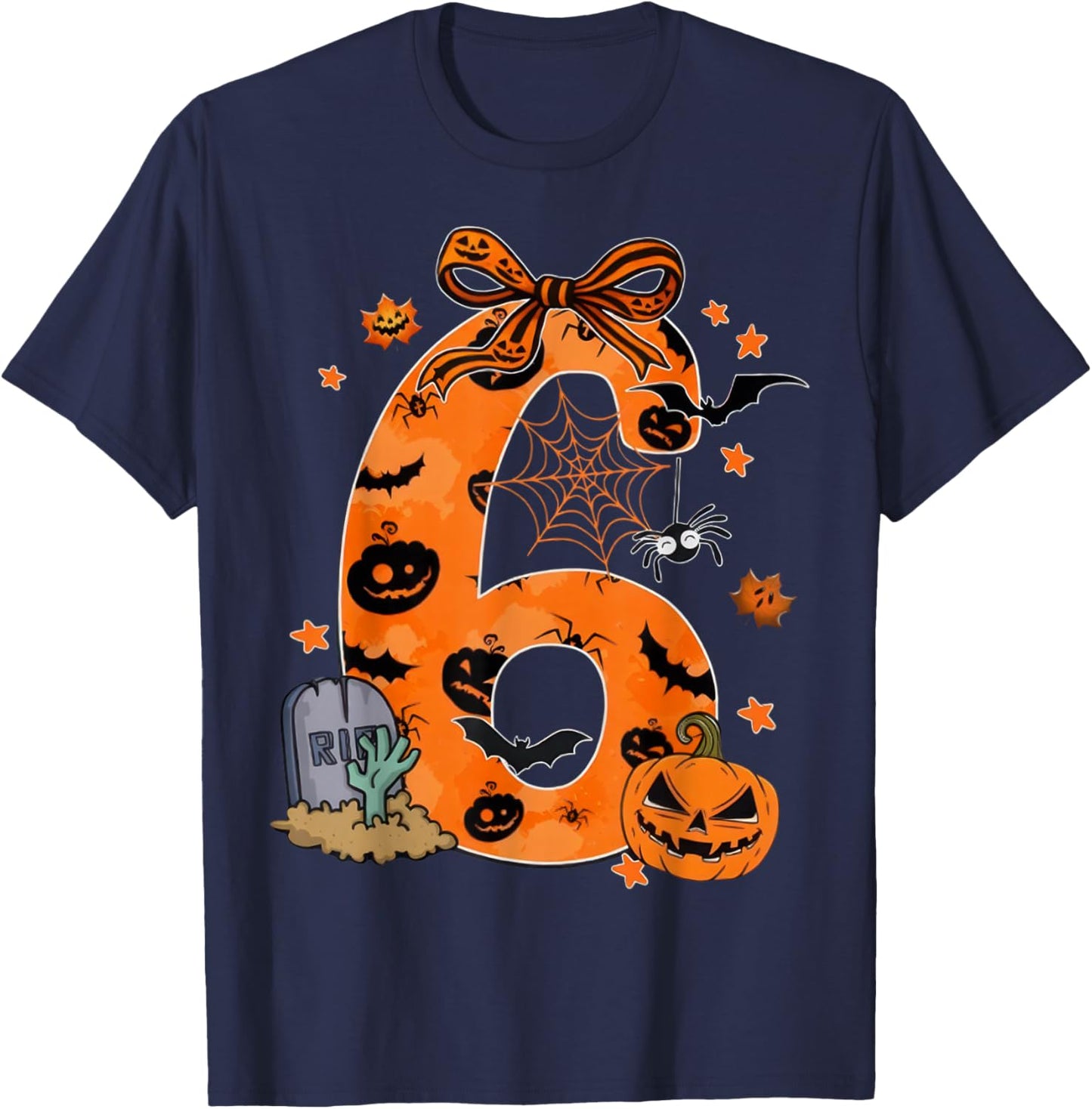 Fun Six Seven 6 7 Meme Design Couples Halloween T-Shirt - T-Shirt | Navy